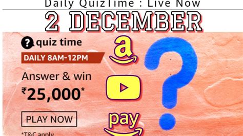 daily quiz time amazon today